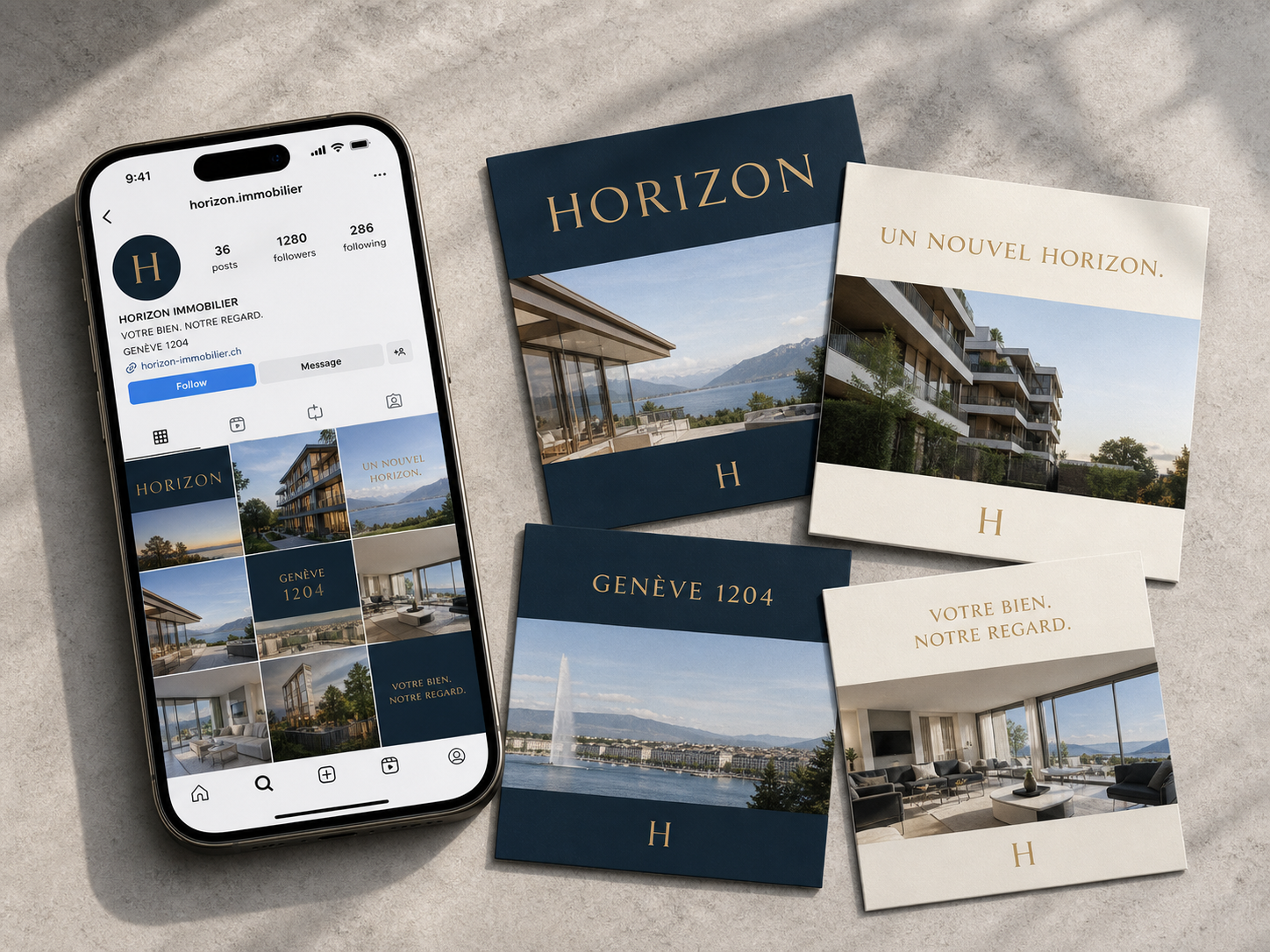 Maquette Instagram Horizon Immobilier