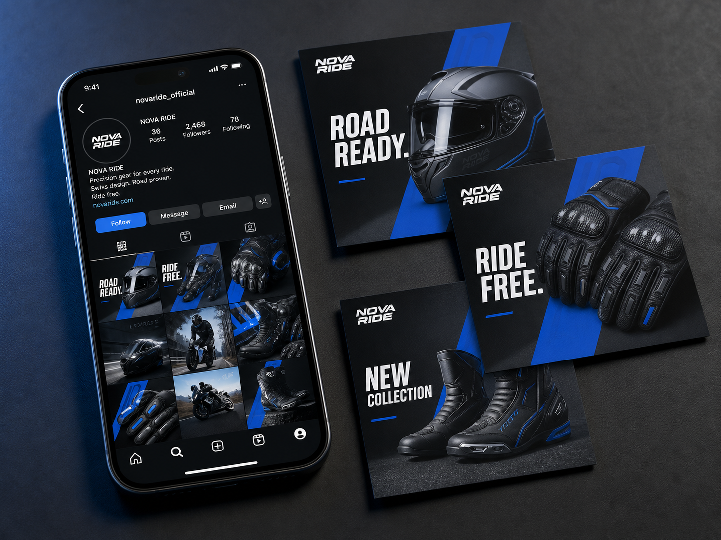 Maquette Instagram Nova Ride
